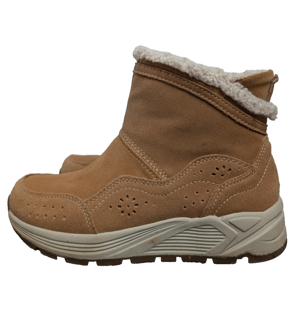 Earth Journey Verve Boots Womens 6 Sherpa Lined Suede Outdoor Hiking Y2K Eyelet
